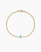 Chatelaine® Teen Bracelet in 18K Yellow Gold with Turquoise, 4mm